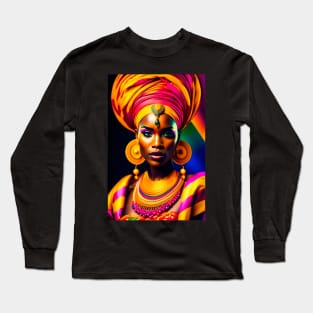 Colorful tribal queen 1 Long Sleeve T-Shirt